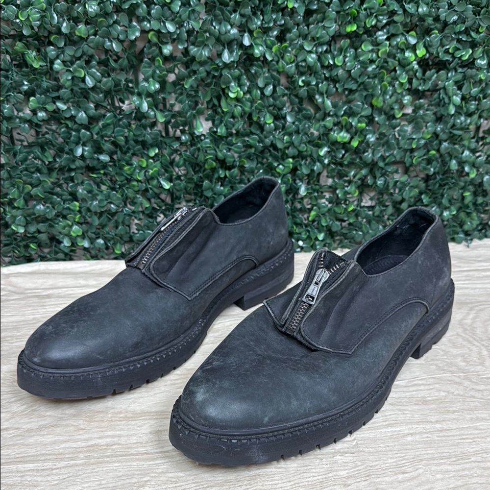 ALLSAINTS CHIME BLACK SUEDE OXFORD - 11 (Size 44)